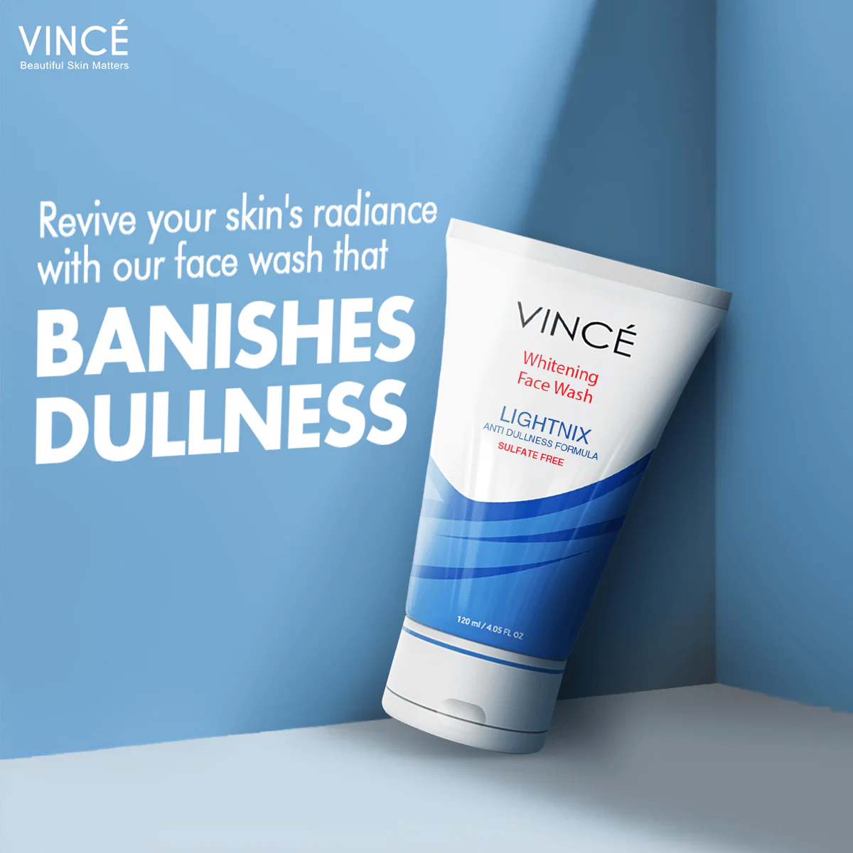 VINCE Whitening Face Wash 120ml - Image 2